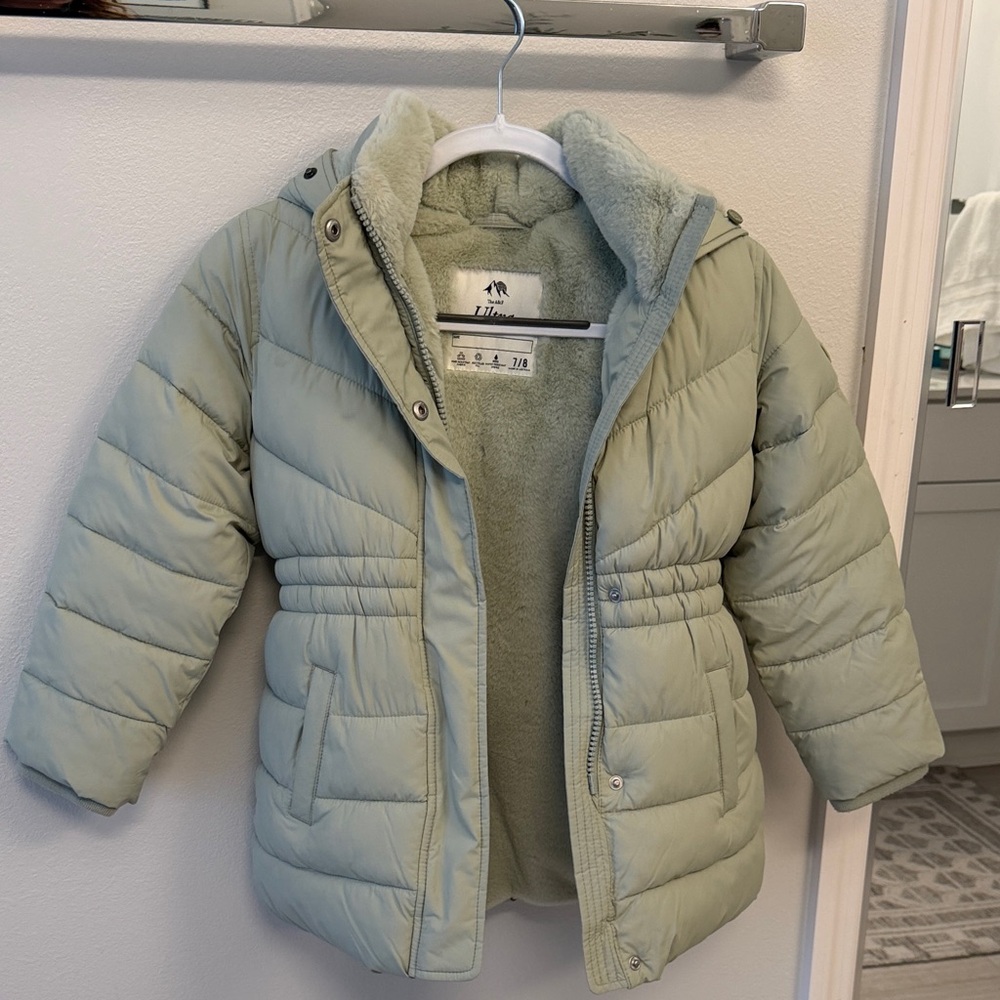 Abercrombie & Fitch Light Green Kids Puffer Jacket